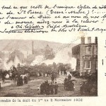 Incendie de l'église en 1902